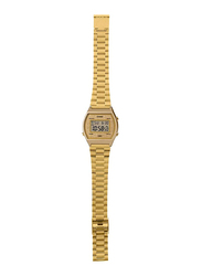 Casio Vintage Series Digital Unisex Watch with Stainless Steel Band, Water Resistant, B640WGG-9DF(D188), Gold