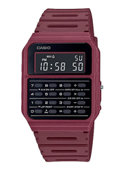 Casio Vintage Youth Digital Quartz Unisex Watch with Resin Band, Water Resistant, CA-53WF-4BDF, Red-Black