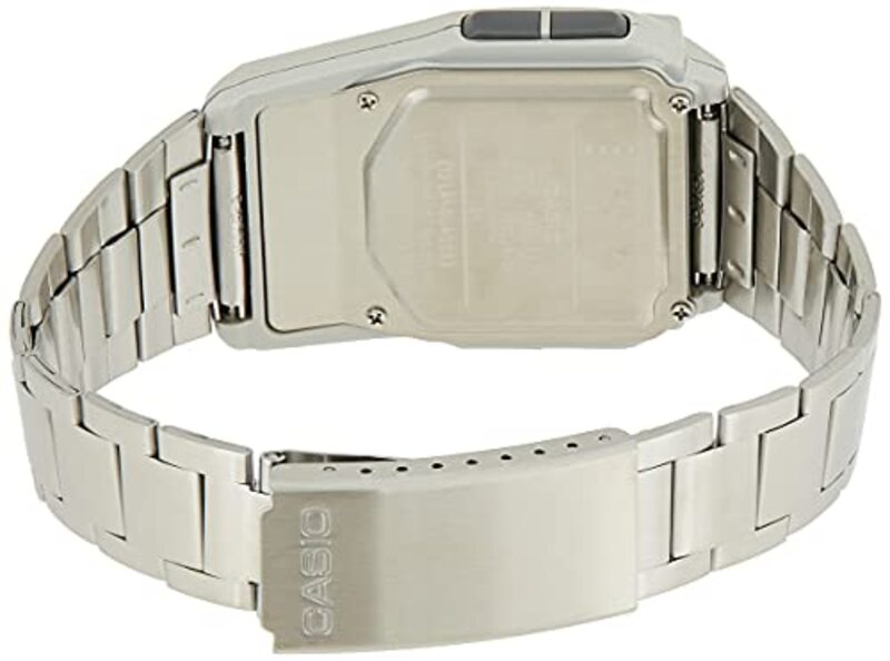 Casio Digital Watch for Men with Stainless Steel Band, DBC-32D-1ADF, Silver-Black