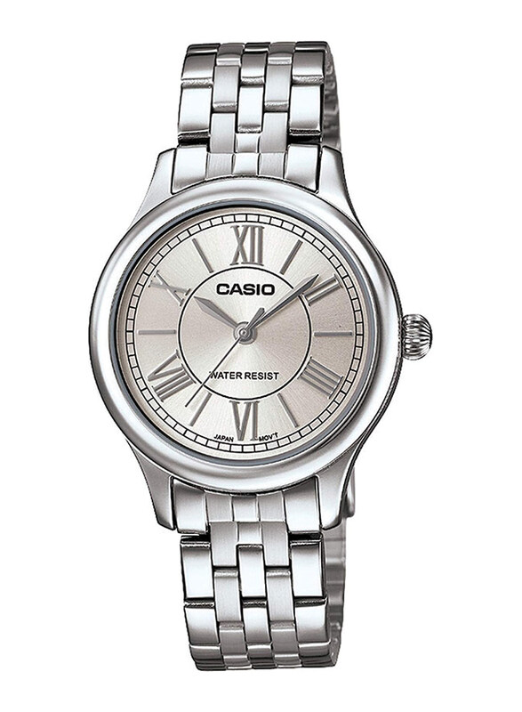 

Casio Analog Watch for Women with Stainless Steel Band, Water Submerge Resistant, LTP-E113D-7ADF, Silver