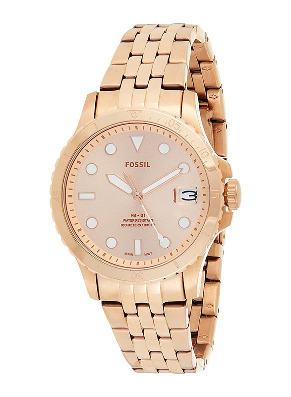 

Fossil Analog Watch with Date Display for Women with Stainless Steel Band, Water Resistant, ES4748, Rose Gold