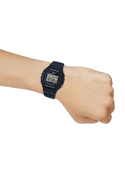 Casio Quartz Digital Watch for Men with Resin Strap, Water Resistant, W-218H-1AVDF, Black