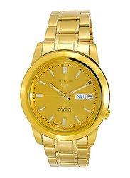 Seiko Analog Watch for Men with Stainless Steel Band, Water Resistant, SNKK20J1, Gold