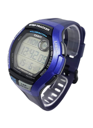 Casio Quartz Digital Watch for Men with Resin Strap, Water Resistant, WS-2000H-2AVDF, Blue-Grey