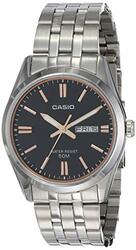 Casio Analog Watch for Men with Stainless Steel Band, MTP-1335D-1A2VDF (A1515), Silver-Black