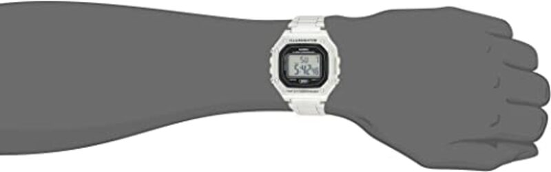 Casio Digital Watch for Boys with Stainless Steel Band, W-218HD-1AVDF, Silver-Silver