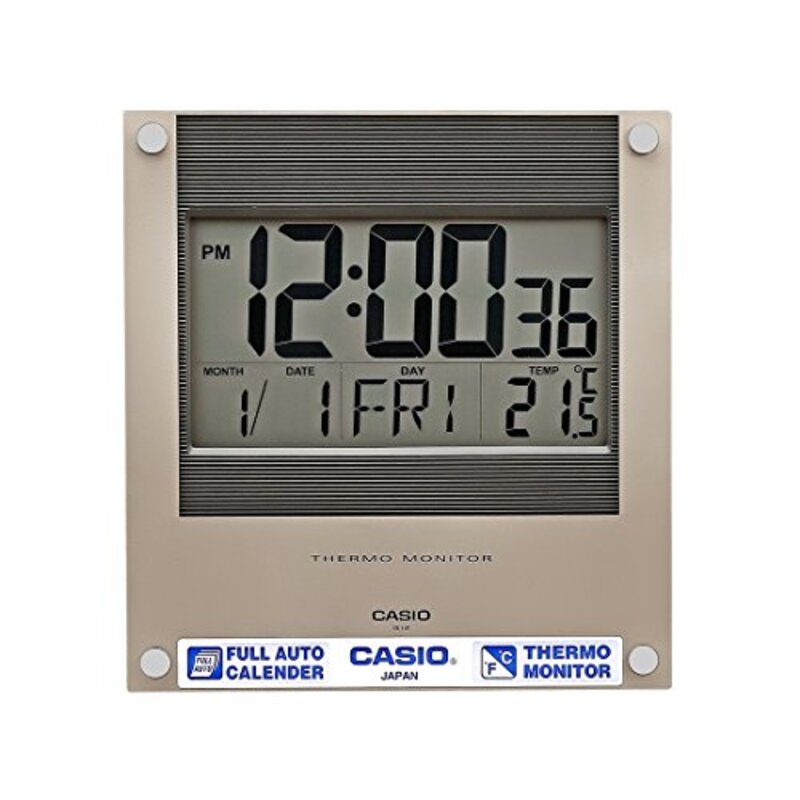 Casio Digital Indoor Clock, ID-11S-1DF, Grey