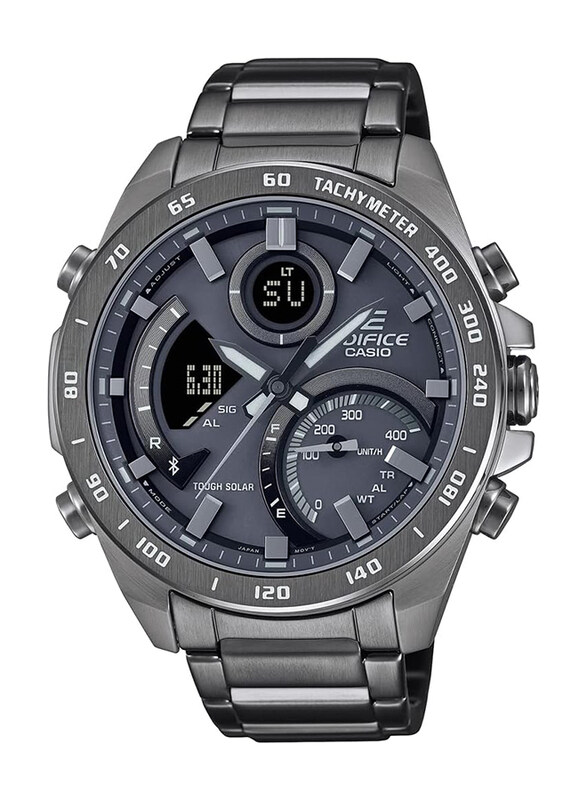 

Casio Analog-Digital Watch for Men with Stainless Steel Band, Water Ressistant, ECB-900MDC-1ADR, Grey