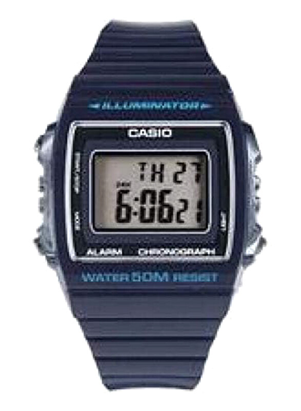 

Casio Men's Digital Watch for Men with Resin Band, W-215H-2AVDF, Grey-Blue