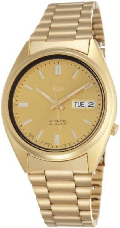 

Seiko Analog Watch for Men with Stainless Steel Band, Water Resistant, SNXS80J1, Gold