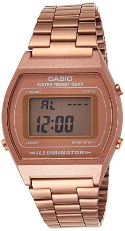 Casio Digital Watch for Men with Stainless Steel Band, B640Wc-5ADF, Rose Gold-Rose Gold