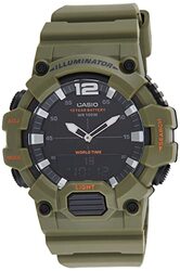 Casio Analog/Digital Watch for Men with Resin Band, HDC-700-3A2VDF (D178), Green-Black
