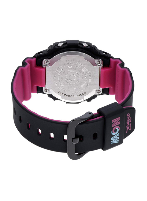Casio G-Shock Quartz Digital Watch for Men with Resin Band, Water Resistant, GW-B5600GZ-1DR, Black/Pink/Blue