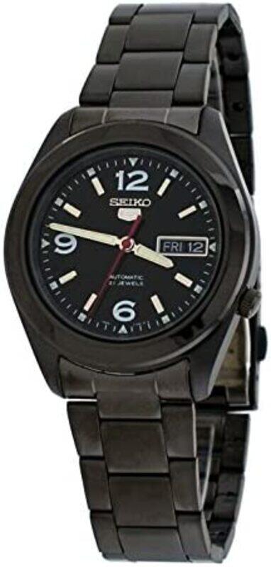 

Seiko Analog Watch for Men with Stainless Steel Band, Water Resistant, SNKM79J1, Black