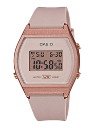 Casio Digital Watch for Women with Resin Band, Water Resistant, LW 204 4ADF, Pink