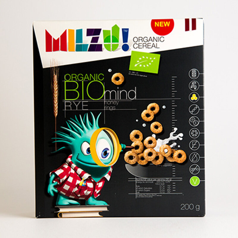 

Milzu Mind Organic Rye Honey Rings, 200g