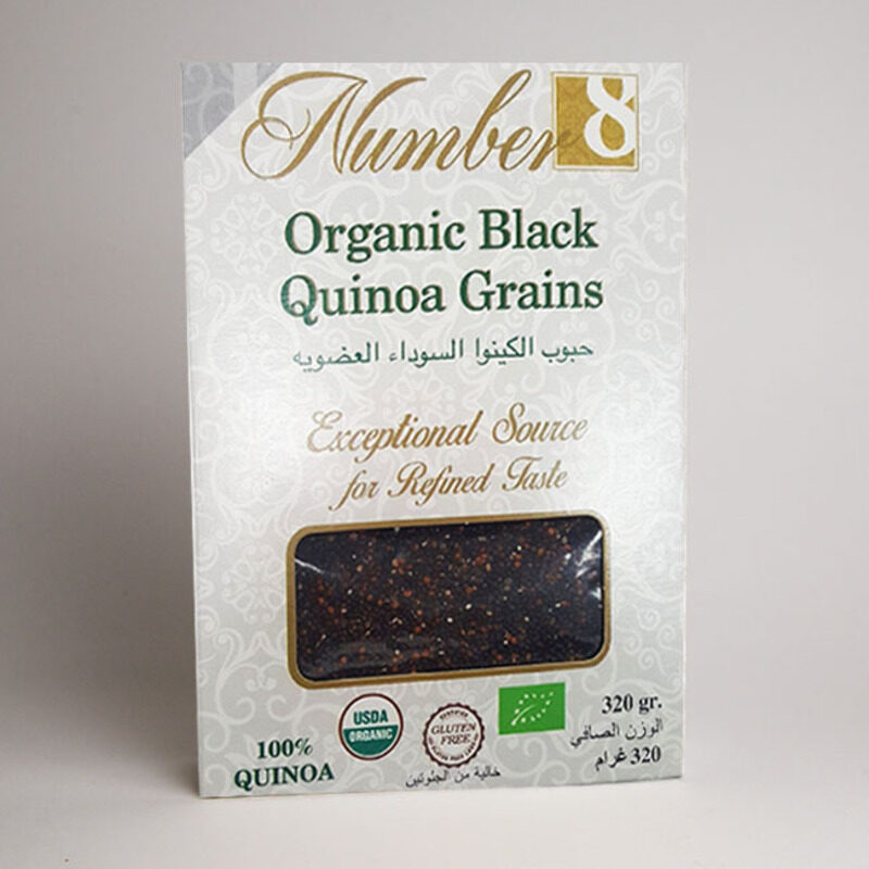 

Number Eight Organic Black Quinoa Grains, 320g