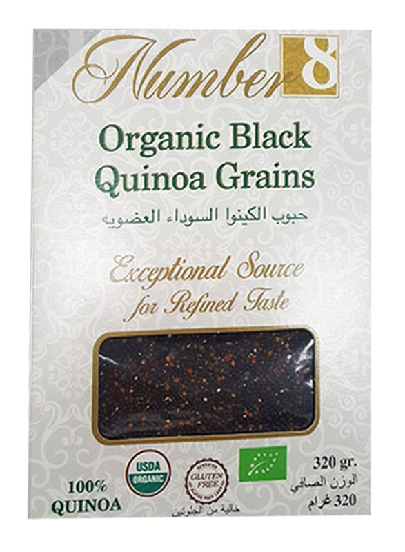 Number Eight Organic Black Quinoa Grains, 320g