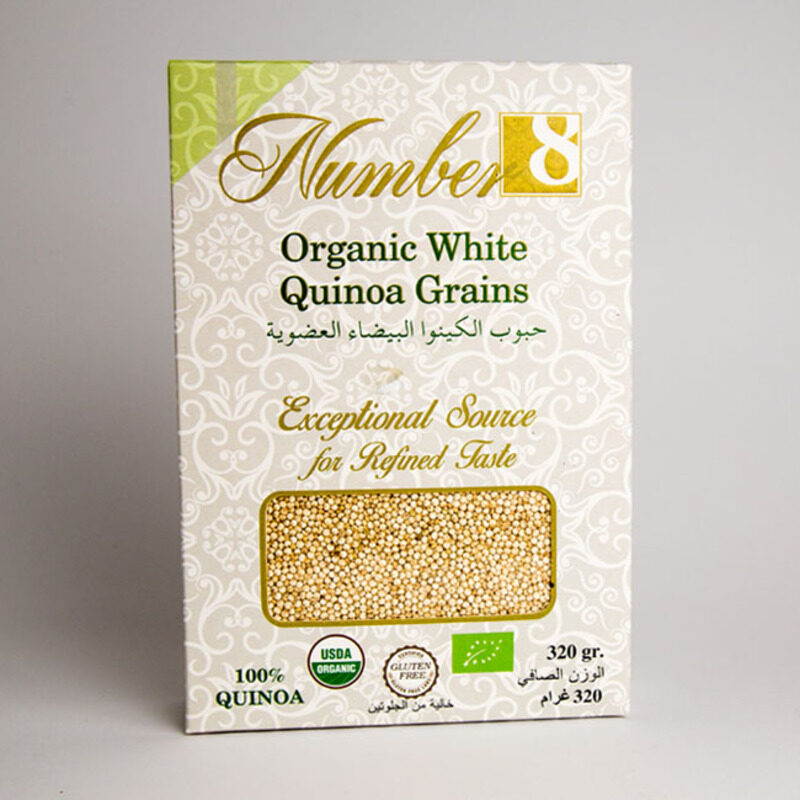 

Number Eight Organic White Quinoa Grains, 320g