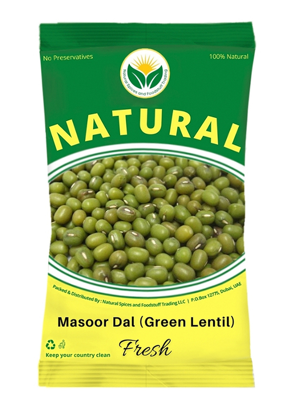 Natural Spices Masoor Dal Green Lentil, 2 Kg