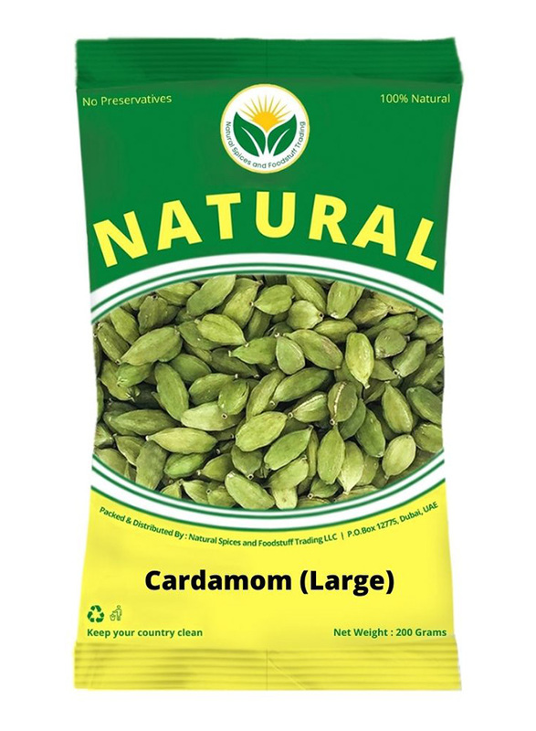 Natural Spices Large Green Cardamom, 200g