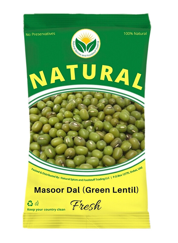 Natural Spices Masoor Dal Green Lentil, 1 Kg