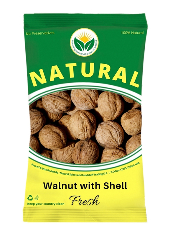 Natural Spices Fresh Walnut with Shell, 1 Kg