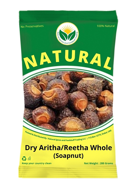 Natural Spices Aritha/Reetha Dry Whole Hair Care for All Hair Types, 200gm