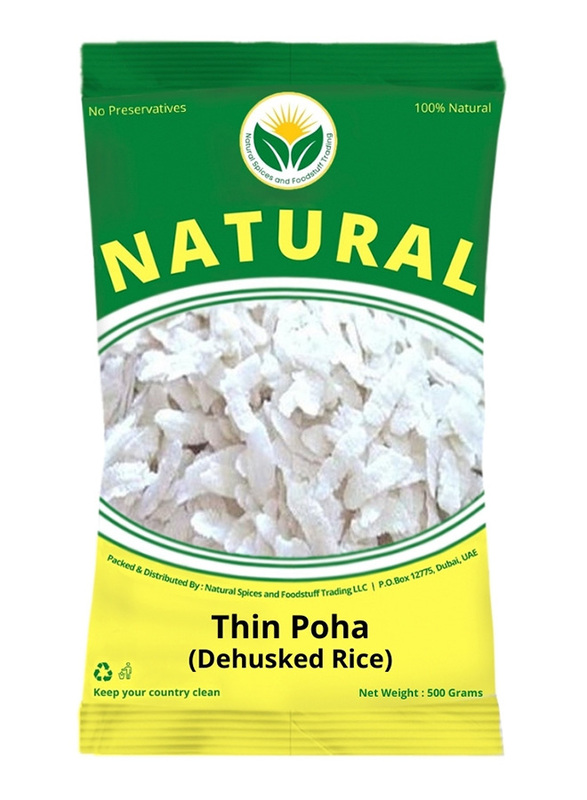 Natural Spices Thin Poha Dehusked Rice, 500g