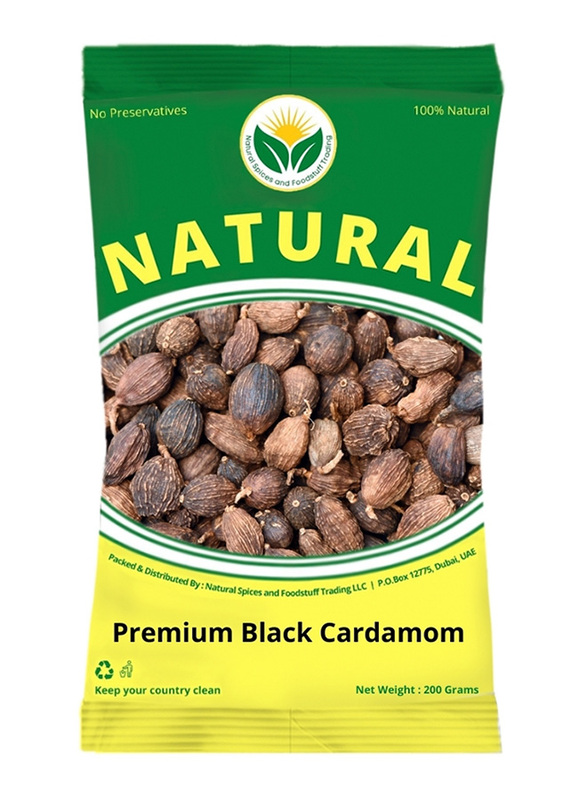 Natural Spices Premium Black Cardamom, 200g