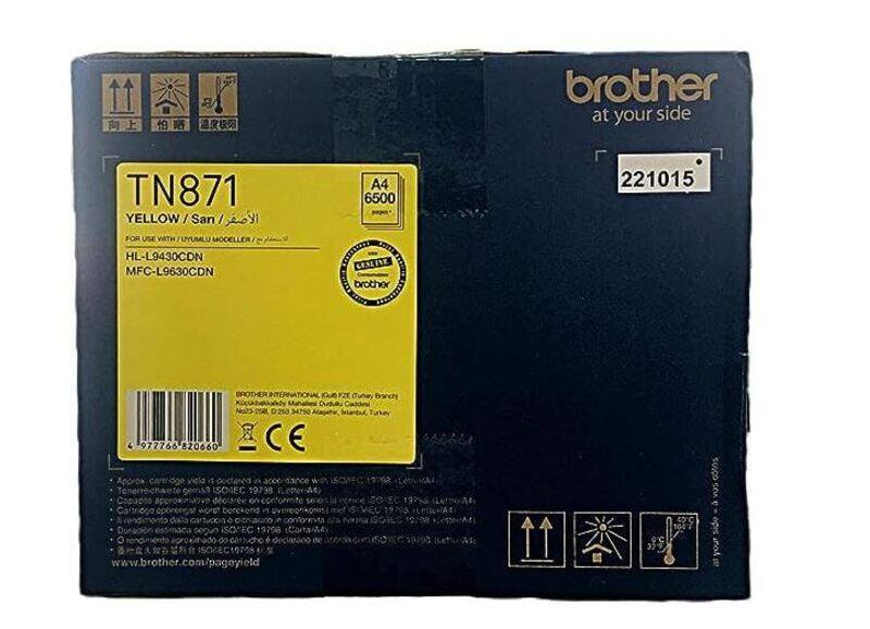 

Brother TN-871 Yellow Toner Cartridge for MFC-L9630CDN and HL-L9430CDN