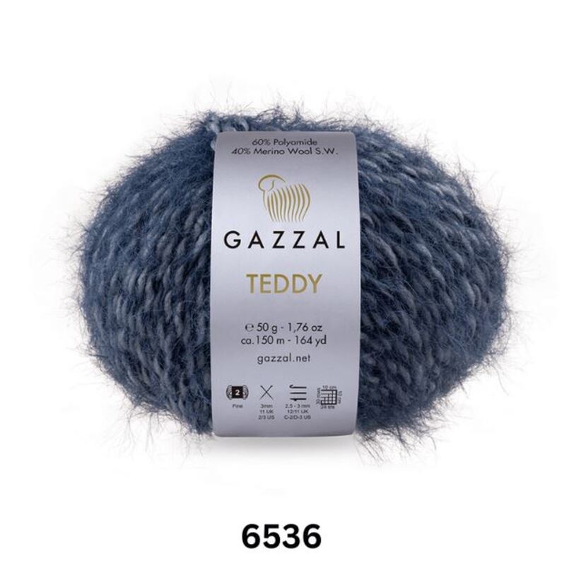 Gazzal Teddy Yarn 50g, G 6536