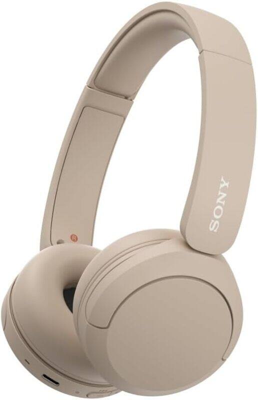 

Sony WH-CH520 Wireless Headphones, 50 hours battery life, Clearer hands-free calling, Multipoint Connection, On-ear style, Beige