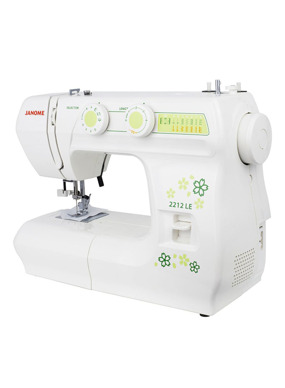 Janome 2212 LE Sewing Machine, 12 Stitches, White