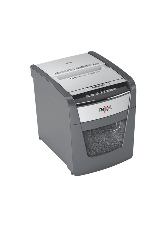 Rexel Optimum Autofeed+ 50X Automatic Cross Cut Paper Shredder Machine, Black