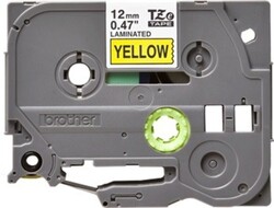Brother TZE-631 12mm Black on Yellow Laminated Tape