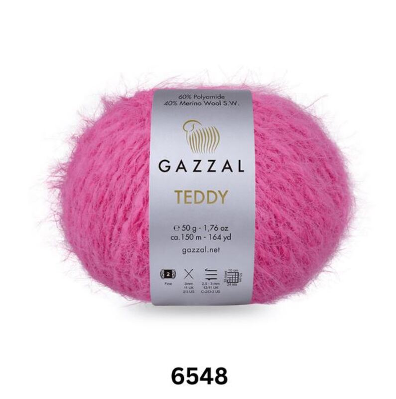 Gazzal Teddy Yarn 50g, G 6548