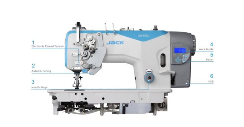 Jack JK-58450 Computerized Double Needle Direct Drive Motor Machine
