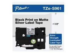 Brother TZe-SM961 36mm Black on Matte Silver Strong Adhesive Label