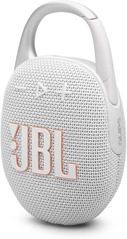 

JBL Clip 5 Ultra-portable waterproof speaker with AURACAST, Powerful Audio, Dustproof, Wireless Bluetooth Streaming, 12 Hours of Playtime, White