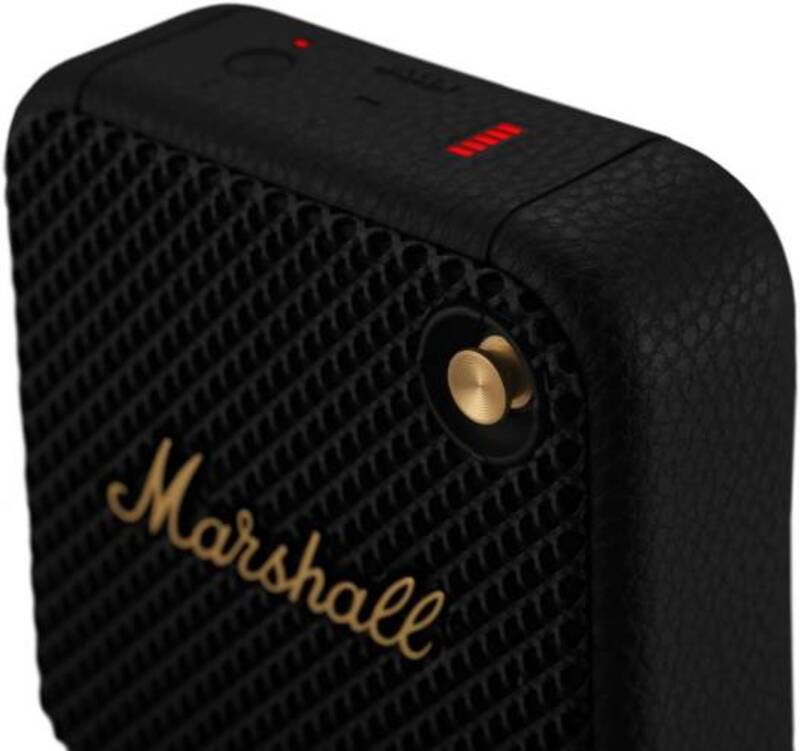 Marshall Willen Portable Bluetooth Speaker, Black & Brass