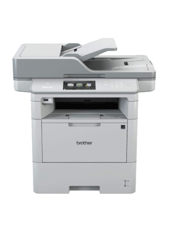 Brother MFC-L6900DW High Speed All-in-One Mono Workgroup Laser Printer, White