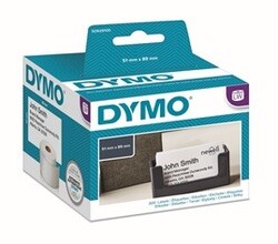 DYMO 30374 Appointment/Name Badge Cards, White, 51 x 89 mm 300 Cards/Roll