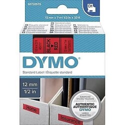 Dymo 45017, D1 Tape,12mm x 7m, Black on Red