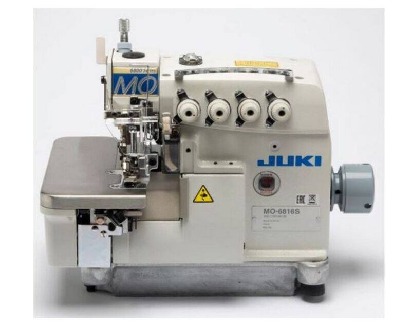 

Juki MO-6816S High-Speed, 2-Needle 5-Thread Direct Drive Safety Stitch Machine with Auto Thread Trimmer, Pneumatic Tape Cutter, Auto Foot Lift and Suc