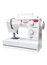 Janome 399 Cherry Sewing Machine, 24 Stitches, White
