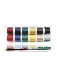 Brother 8041 Madeira Aerofil Sewing Threads, 18 x 200m, Multicolour