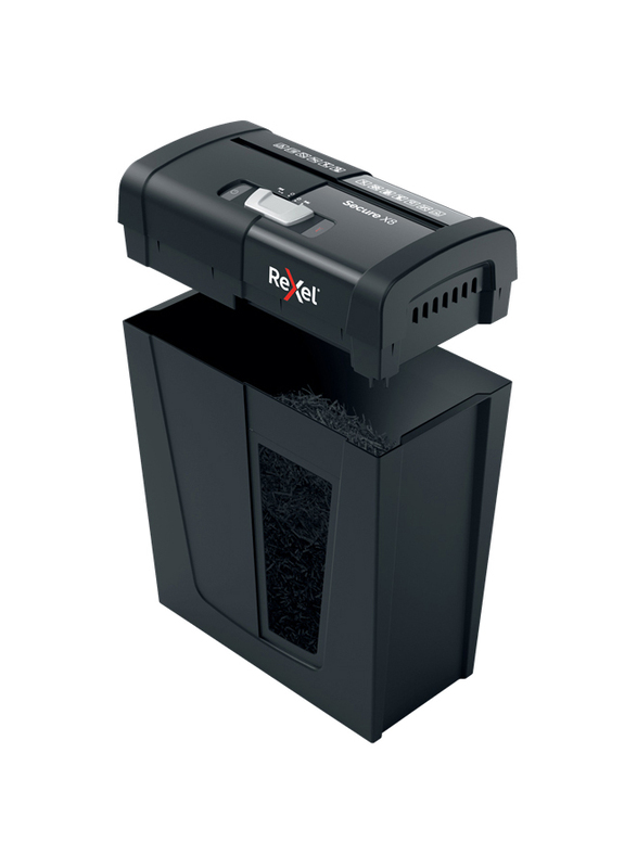 Rexel Secure X8 UK Cross Cut Paper Shredder Machine, 8 Sheet Capacity, Black