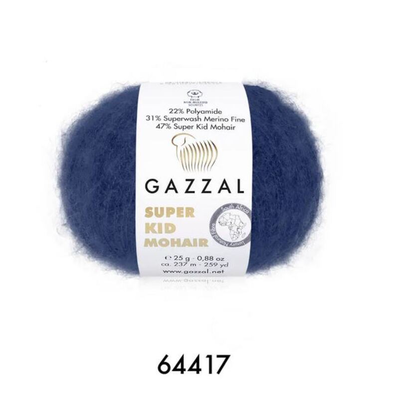 Gazzal Super Kid Mohair Yarn 25g, G 64417