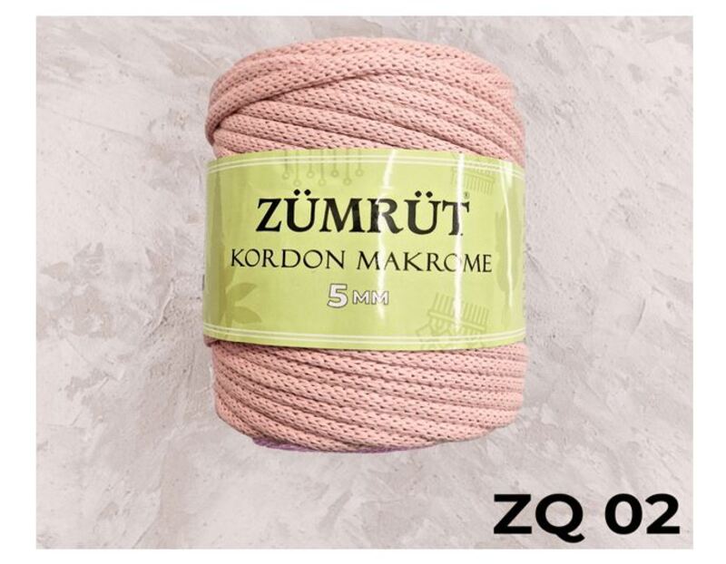 Zumrut Macrame Cord 5mm Yarn 500g, ZQ 02